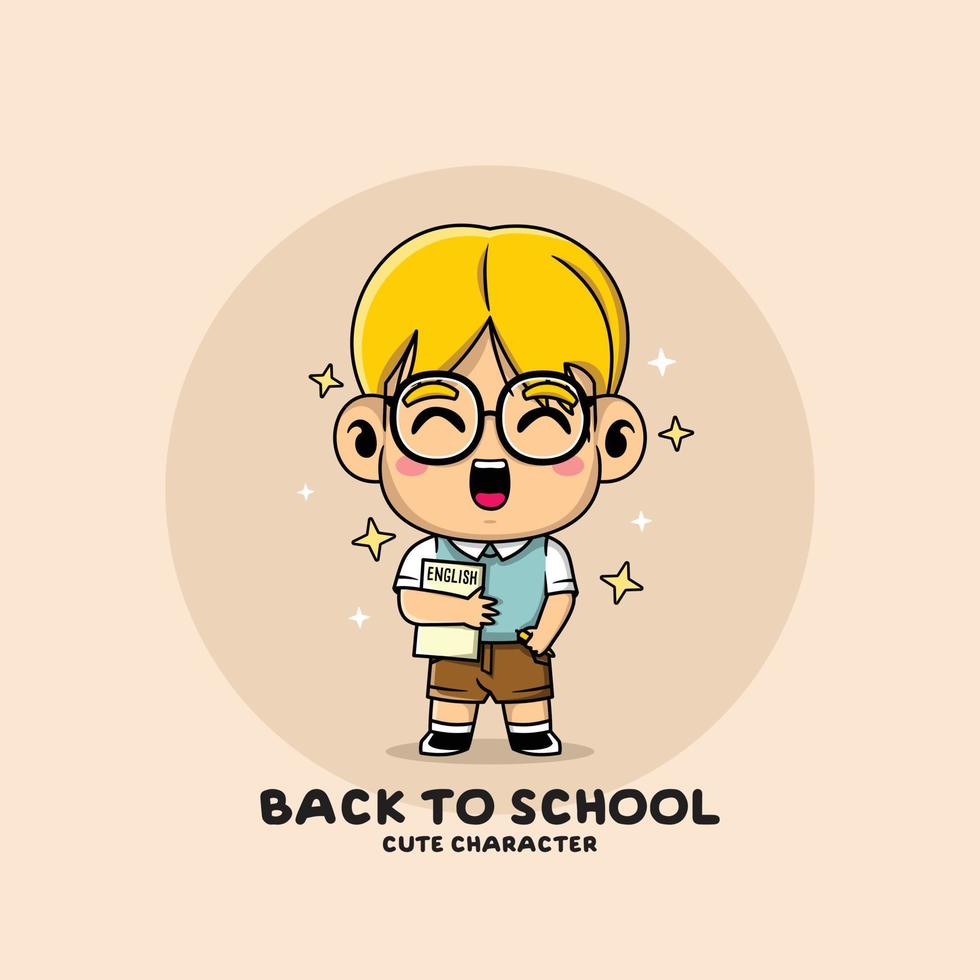 vector illustration of a smiling little boy