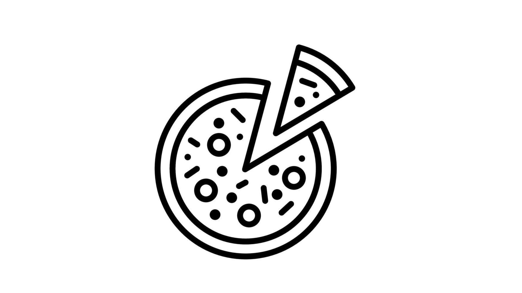 Pizza icon modern vector style illustration