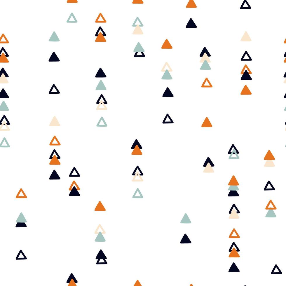 Abstract seamless background with triangles in boho style vector