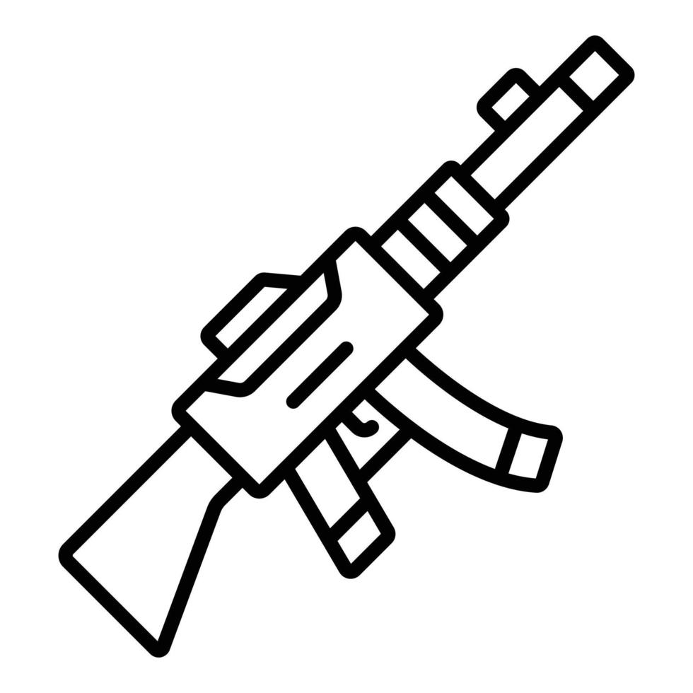 Light Machine Gun Icon Style vector