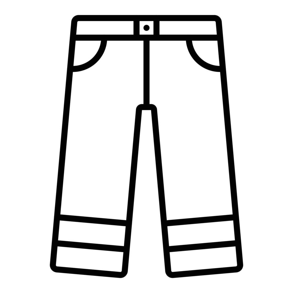 estilo de icono de pantalones vector