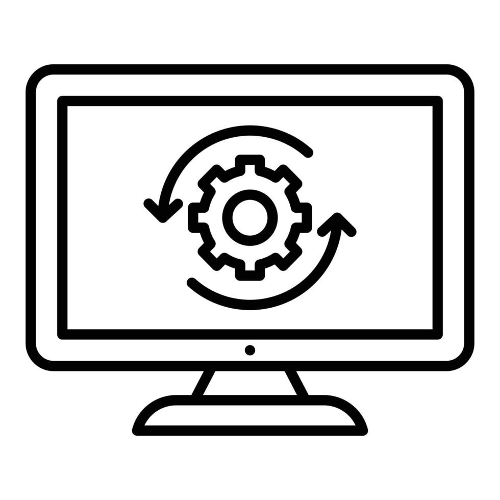 Upgrade Desktop Icon Style vector