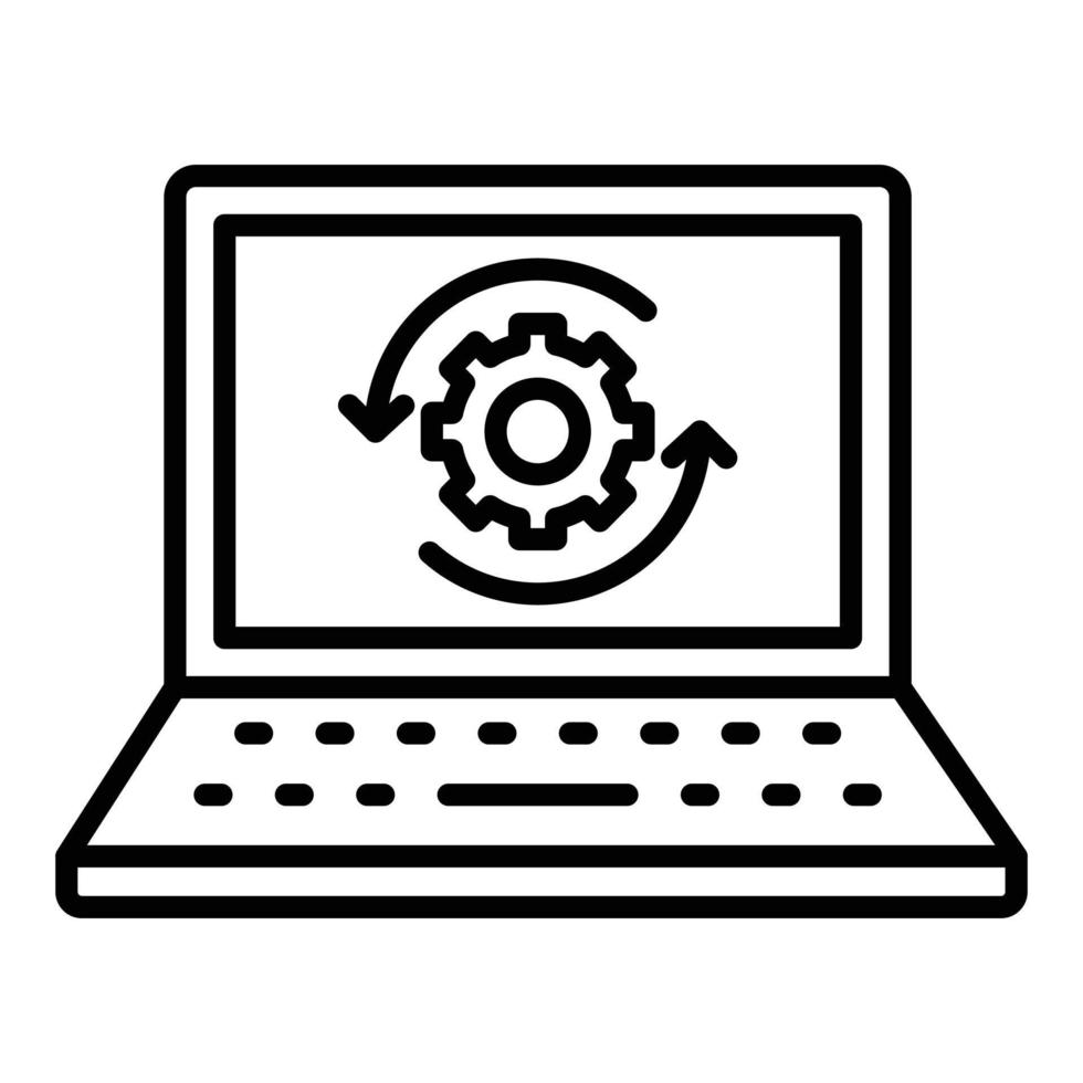 Upgrade Laptop Icon Style vector