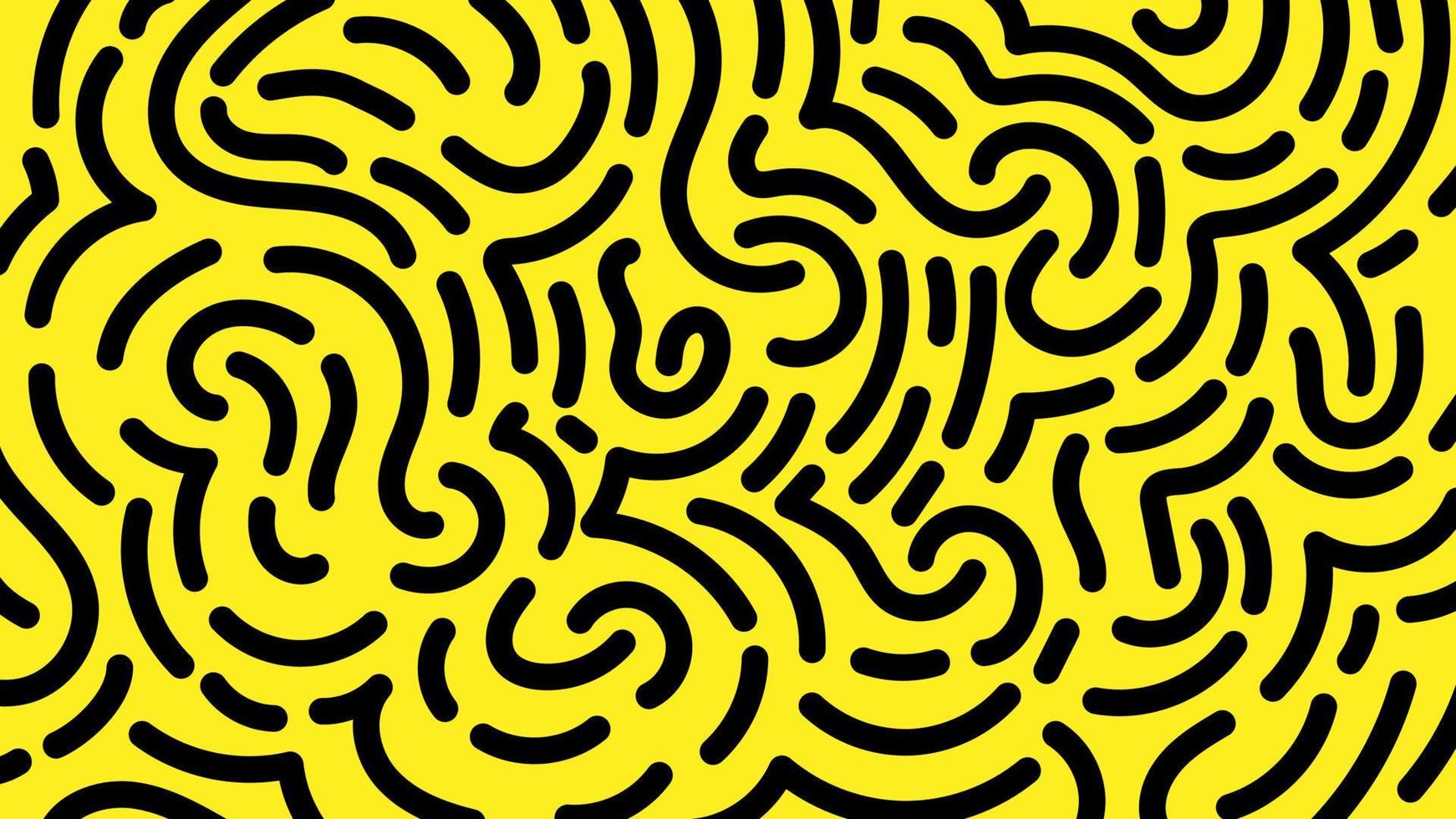 Organic rounded jumble maze lines vector background