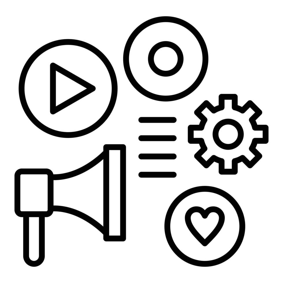 Social Strategy Icon Style vector