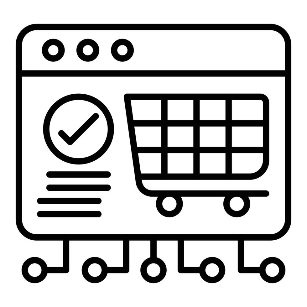 Ecommerce Platform Development Icon Style vector