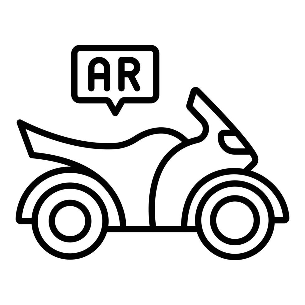 Ar Motorbike Riding Icon Style vector