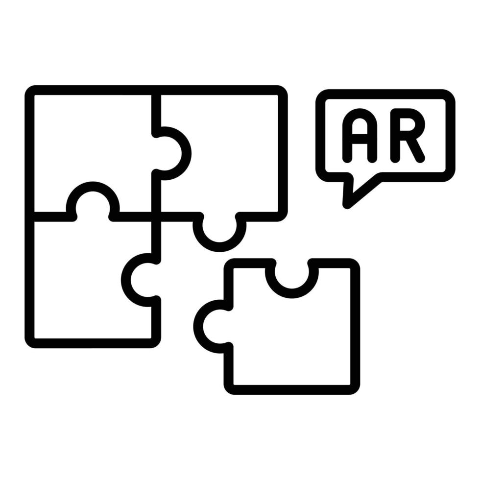 Ar Puzzle Icon Style vector