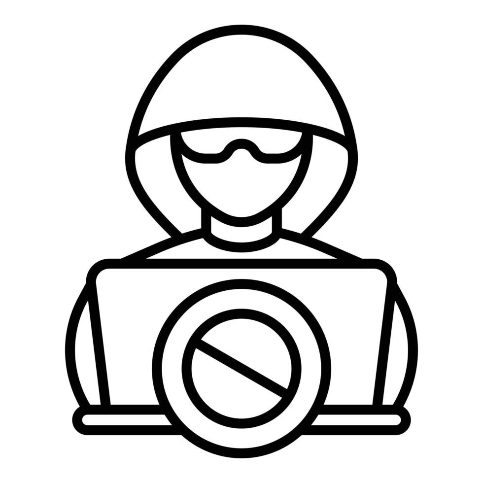 estilo de icono del sistema antirrobo vector