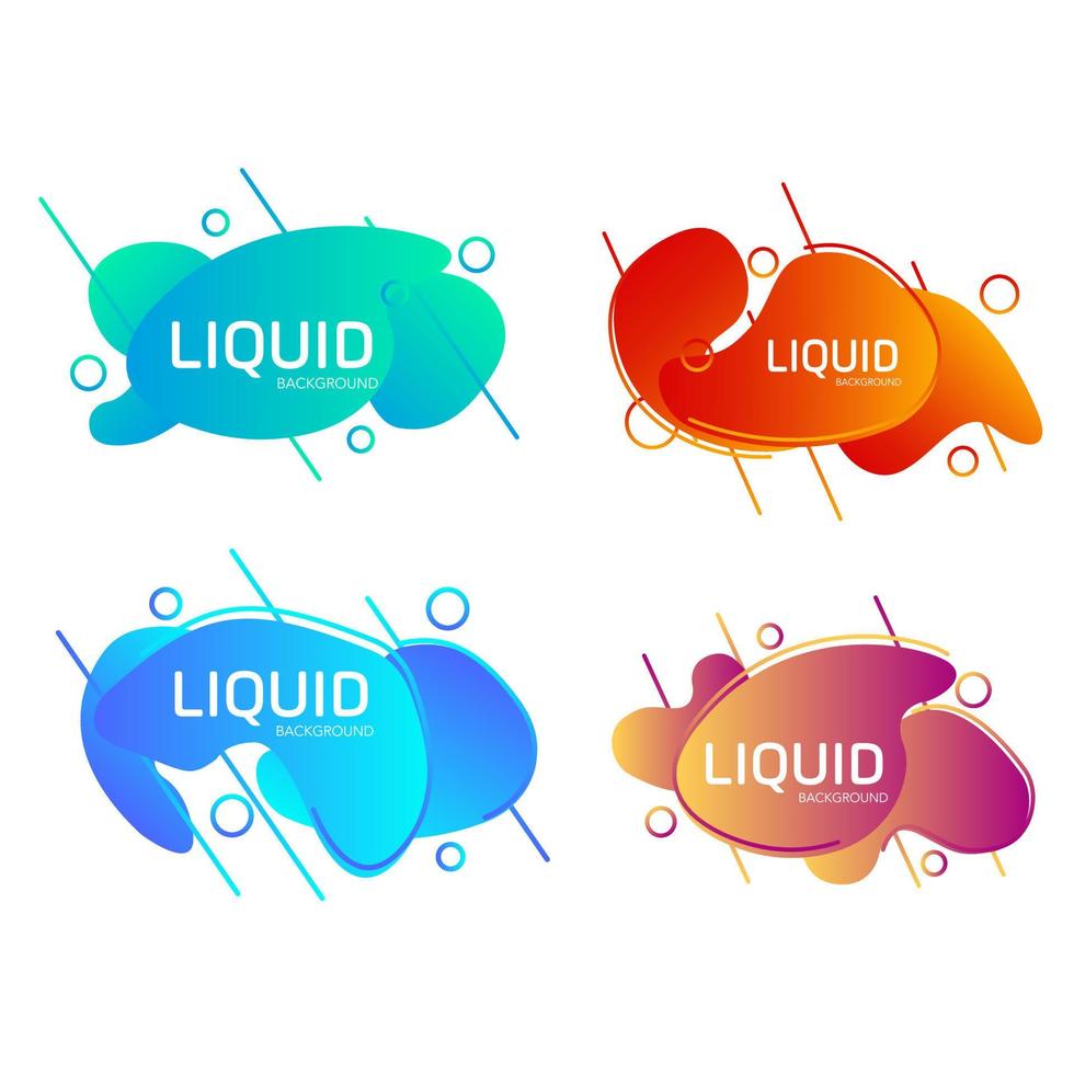 Abstract liquid shape template color editable. Fluid vector sign isolated on white background illustration for graphic and web design.