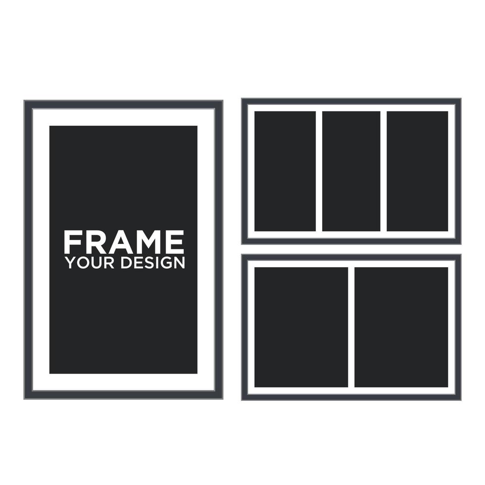 Photo frame mockup template color editable. Photo frame isolated vector sign isolated illustration for graphic and web design.