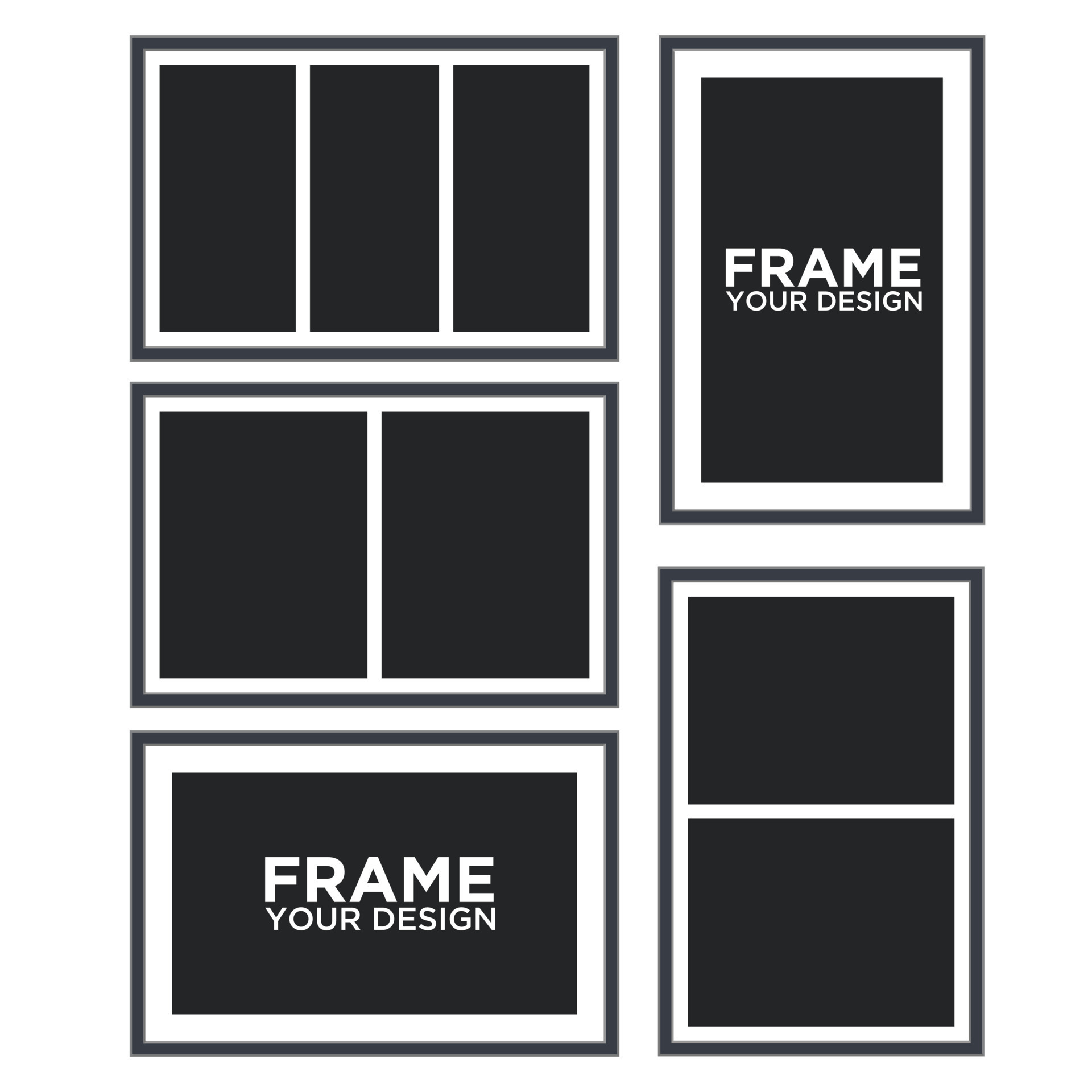 Photo frame mockup template color editable. Photo frame isolated vector Photo frame mockup template color editable. Photo frame isolated vector