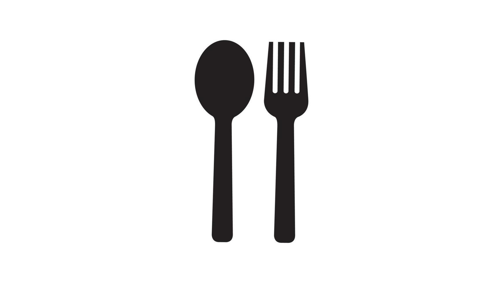 Spoon and Fork Icon Vector illustration