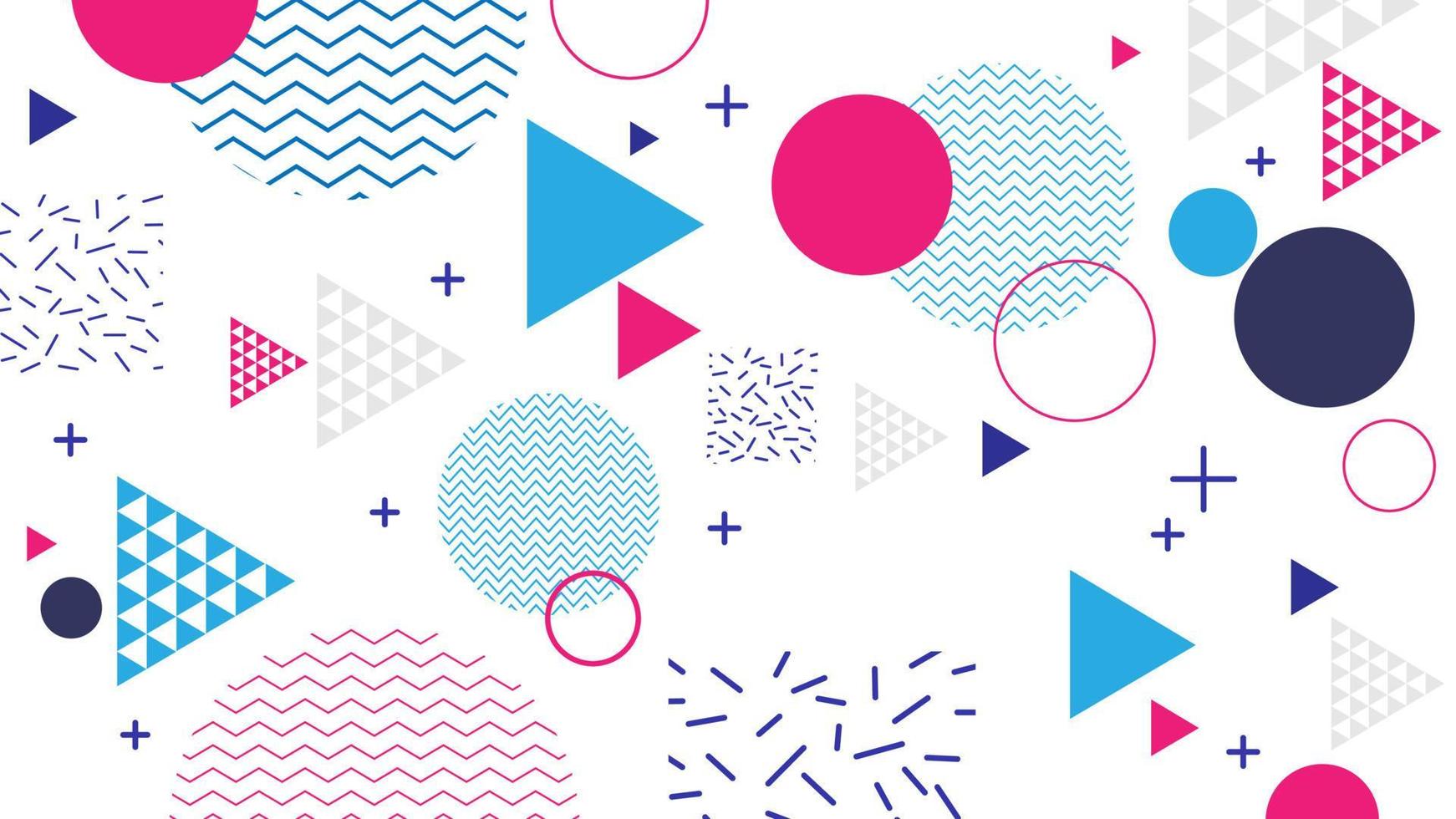 Abstract hipster memphis shape vector background