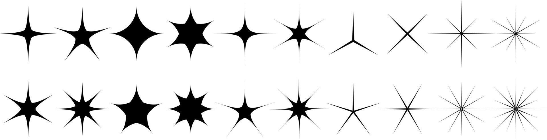 Star icon collection vector