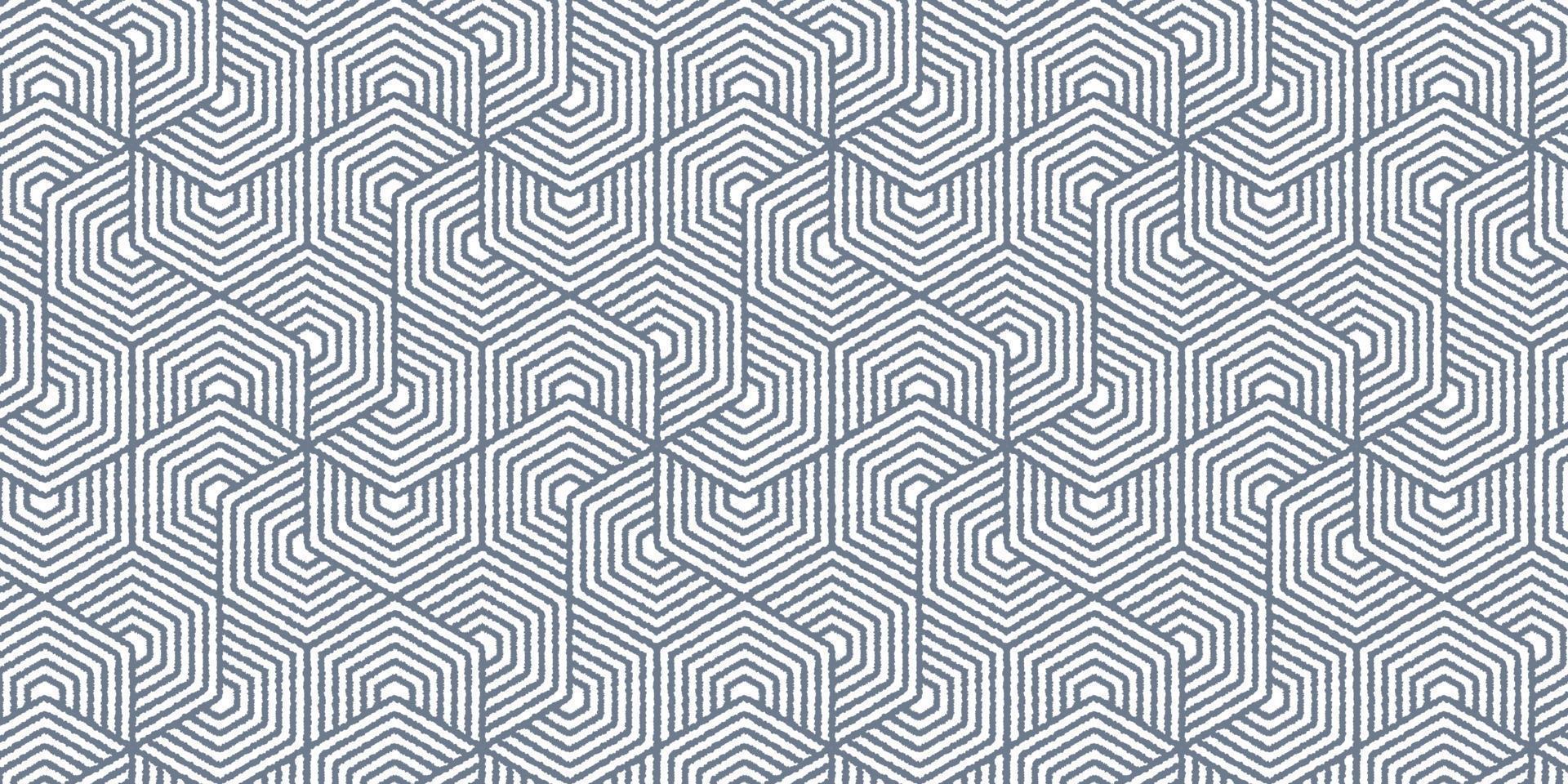 Geometric pattern with wavy stripes seamless background vector