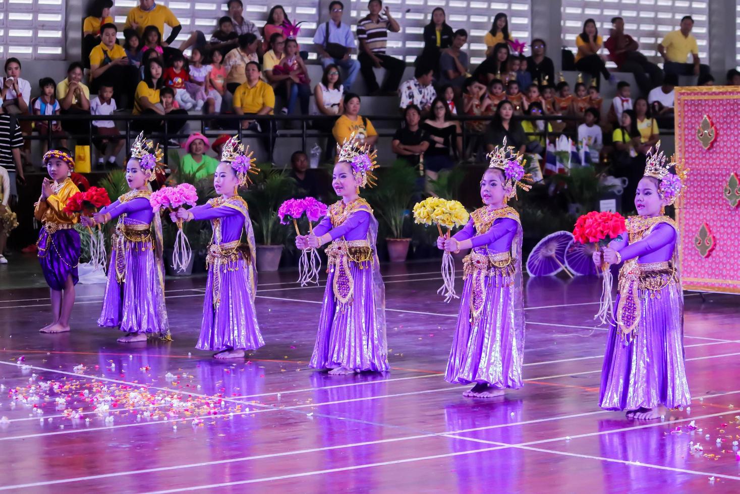 THAILAND,THAILAND -26 June 2019 Team of Little child Thai dance on 26 June 2019 photo