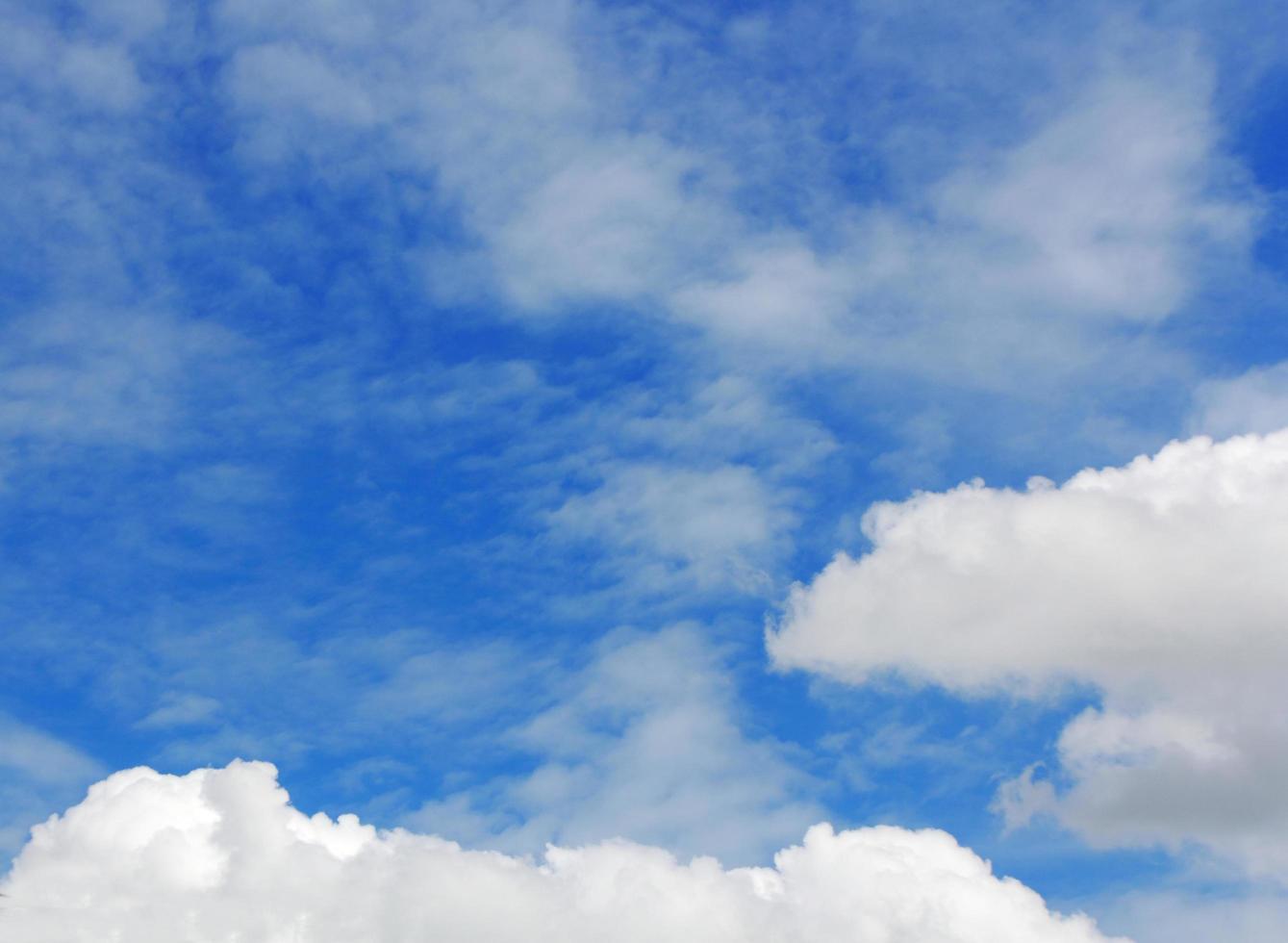blue sky with cloud closeup photo