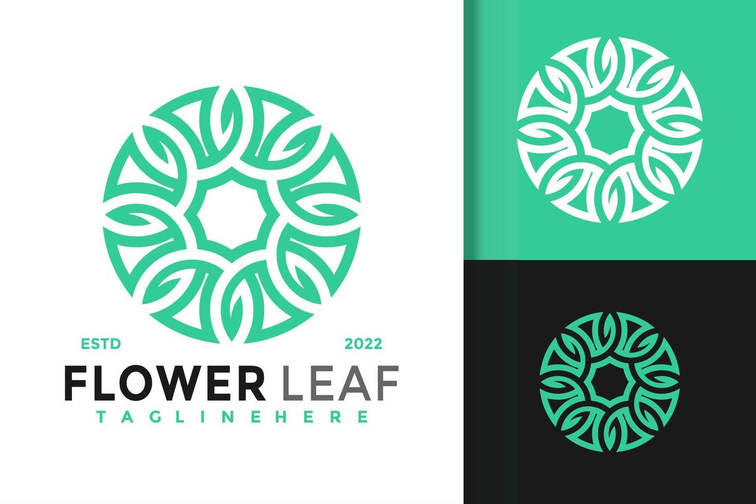 diseño de logotipo de adorno de hoja de flor natural, vector de logotipos de identidad de marca, logotipo moderno, plantilla de ilustración vectorial de diseños de logotipo