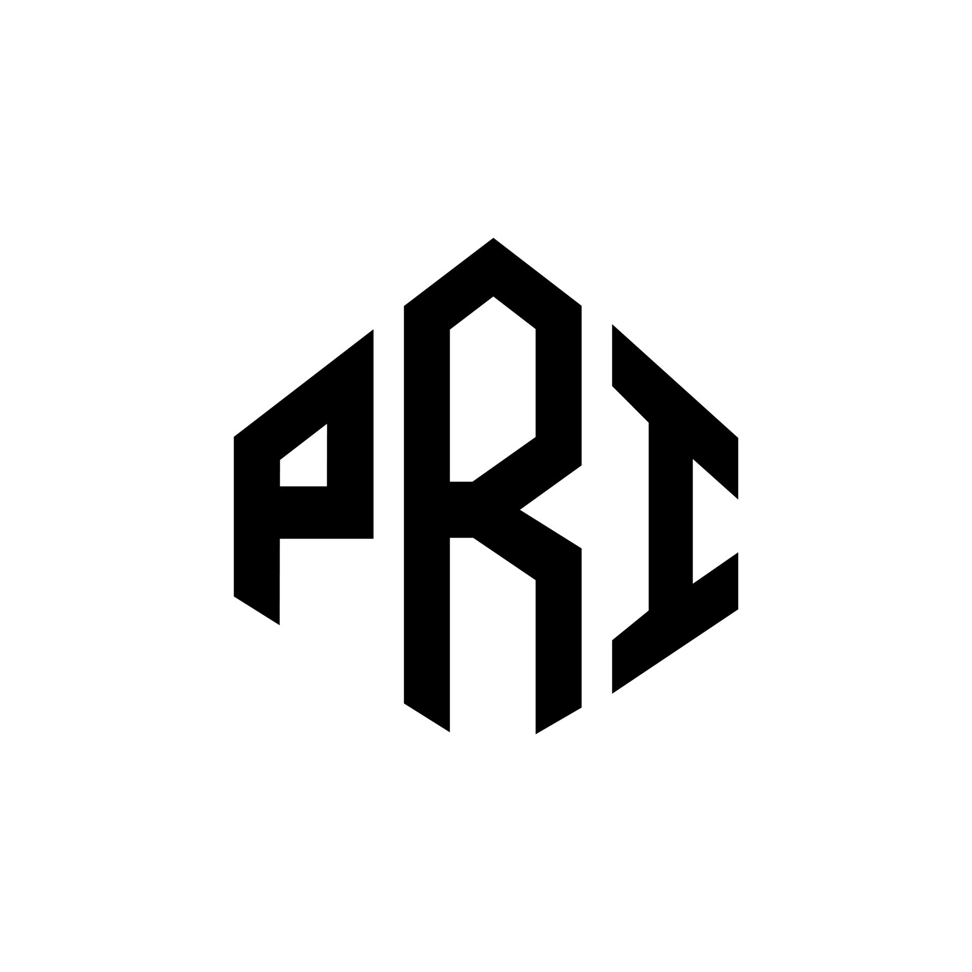 Dise o de logotipo de letra pri con forma de pol gono dise o de