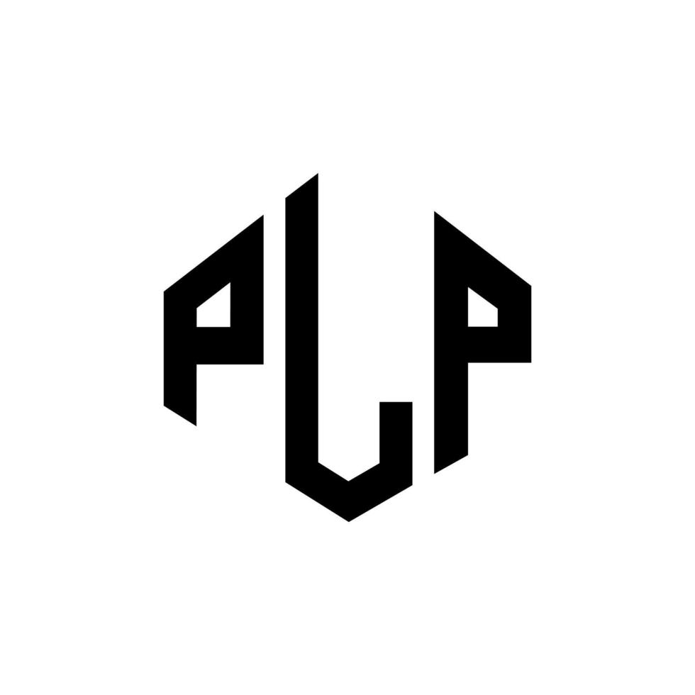 diseño de logotipo de letra plp con forma de polígono. diseño de logotipo de forma de cubo y polígono plp. plp hexágono vector logo plantilla colores blanco y negro. monograma plp, logotipo comercial y inmobiliario.