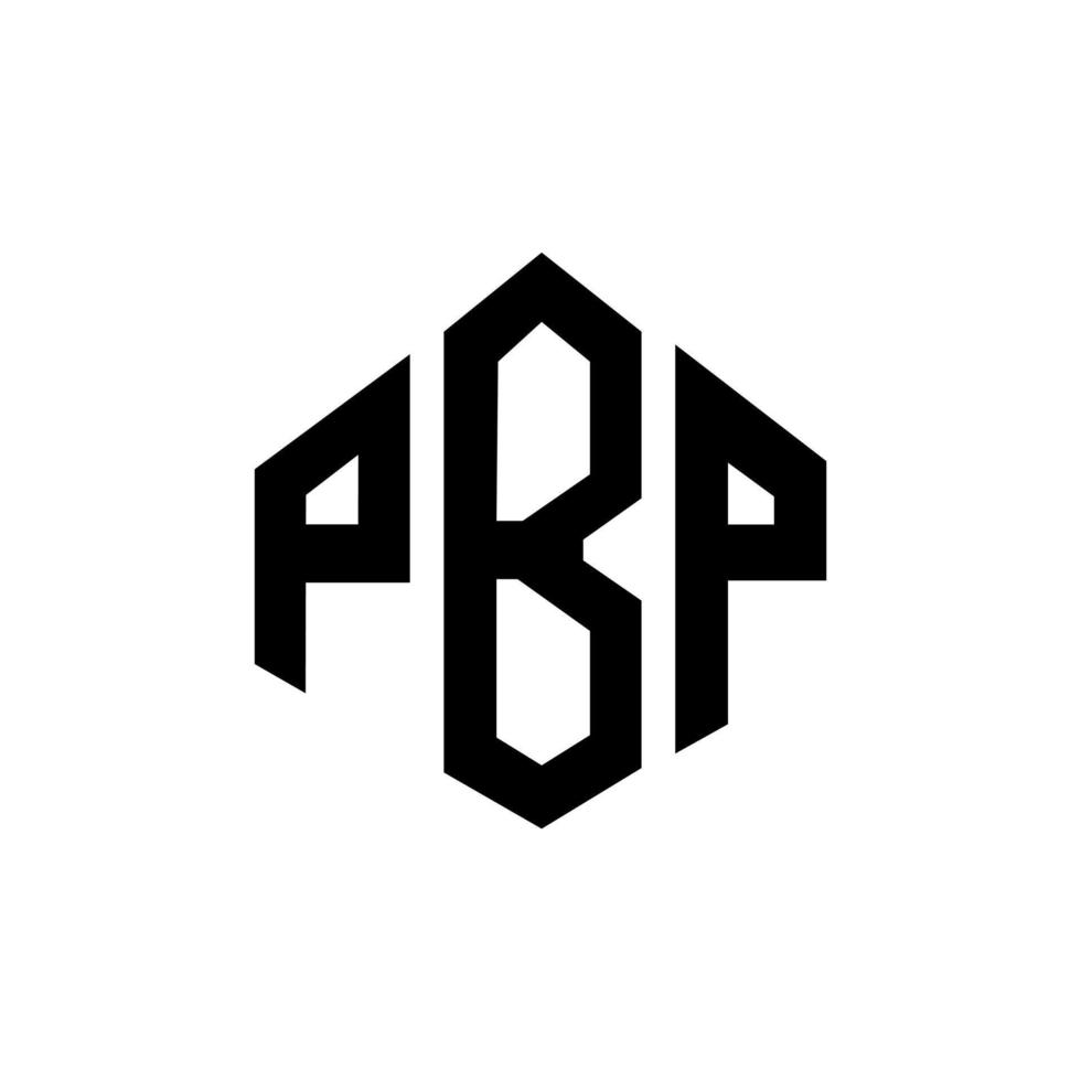 diseño de logotipo de letra pbp con forma de polígono. diseño de logotipo de forma de cubo y polígono pbp. Plantilla de logotipo vectorial hexagonal pbp colores blanco y negro. monograma pbp, logo de negocios y bienes raíces. vector