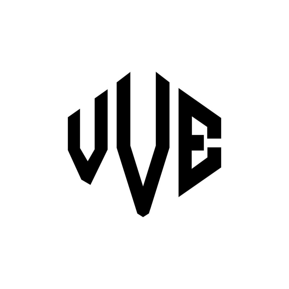 VVE letter logo design with polygon shape. VVE polygon and cube shape logo design. VVE hexagon vector logo template white and black colors. VVE monogram, business and real estate logo.