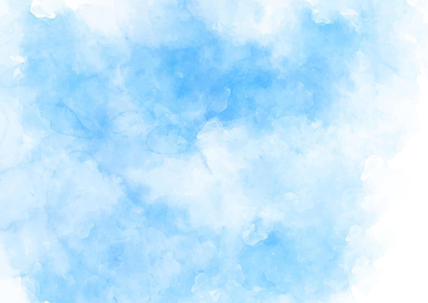 decorative hand painted blue watercolour background vector