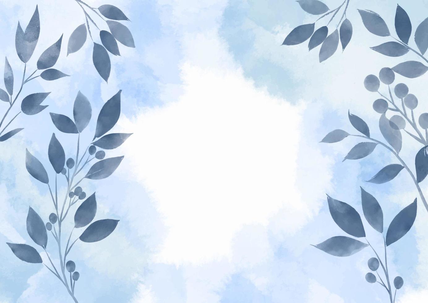 Elegant hand painted watercolour floral design background vector