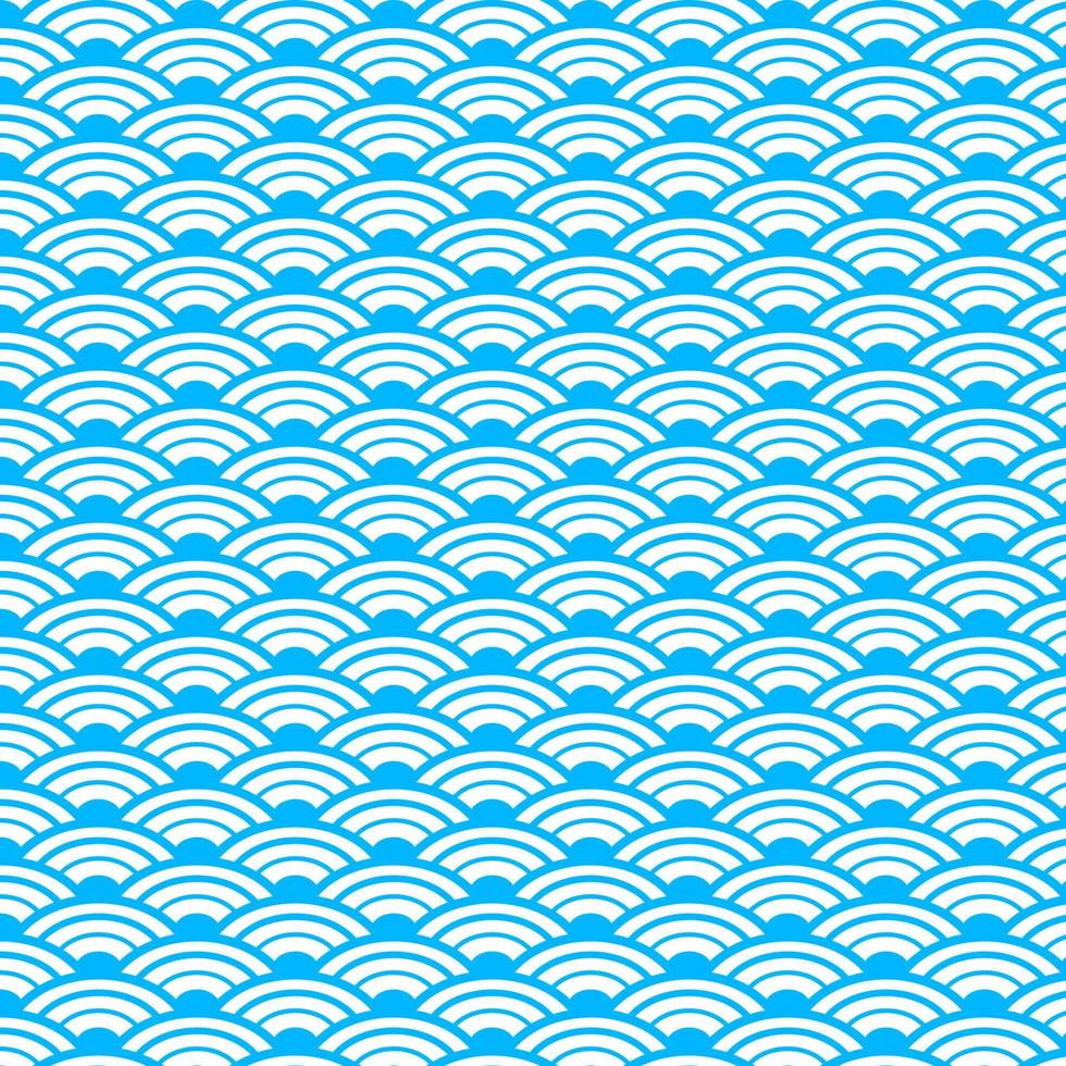Abstract background with Japanese style wave pattern vector