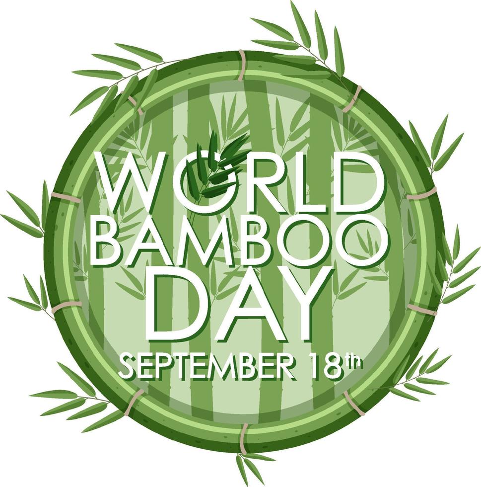 World Bamboo Day September 18 vector