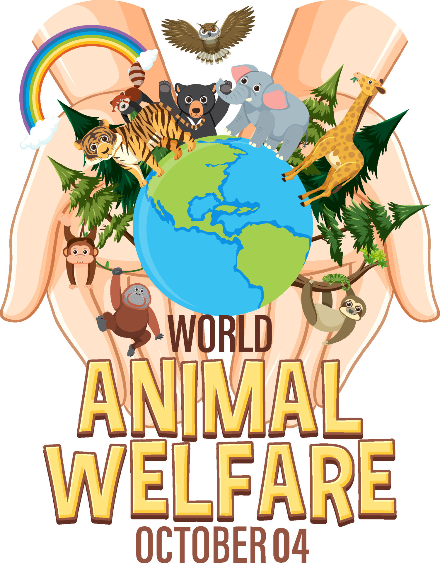 World Animal Welfare Day Poster 9201336 Vector Art at Vecteezy