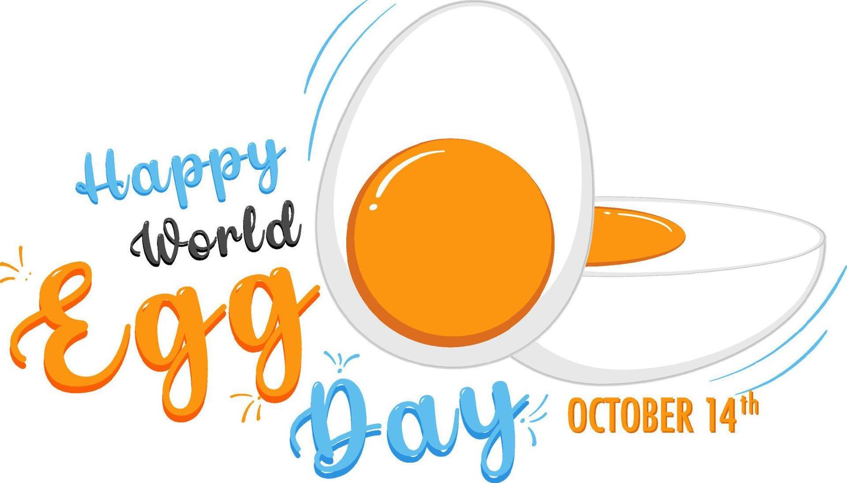 diseño de banner del día mundial del huevo 14 de octubre vector
