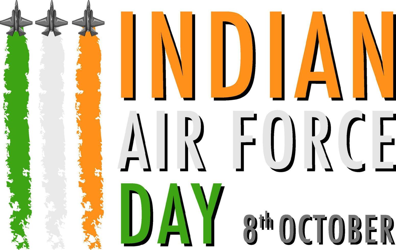 Indian Air Force Day Poster vector