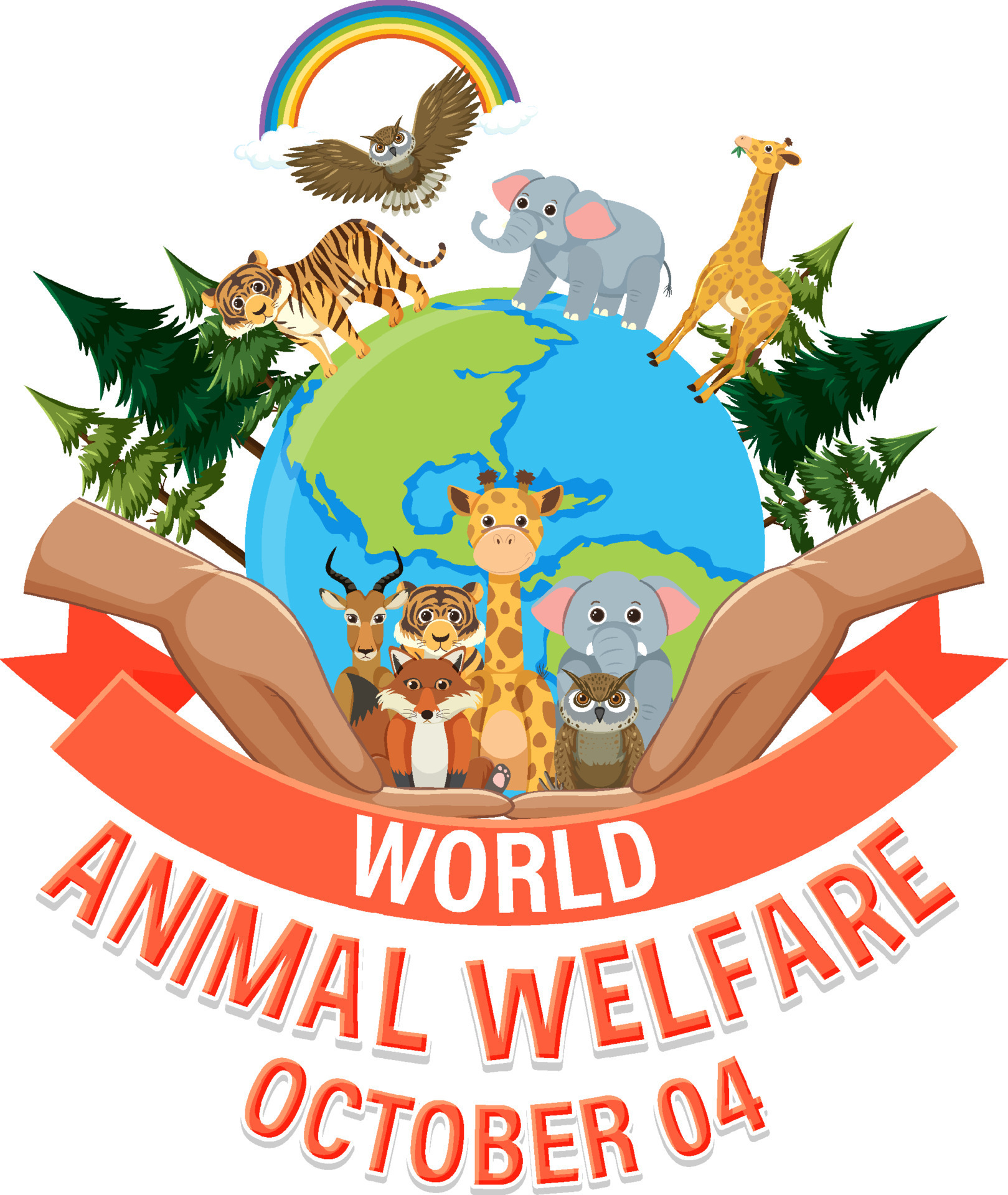 World Animal Welfare Day Poster 9201358 Vector Art at Vecteezy
