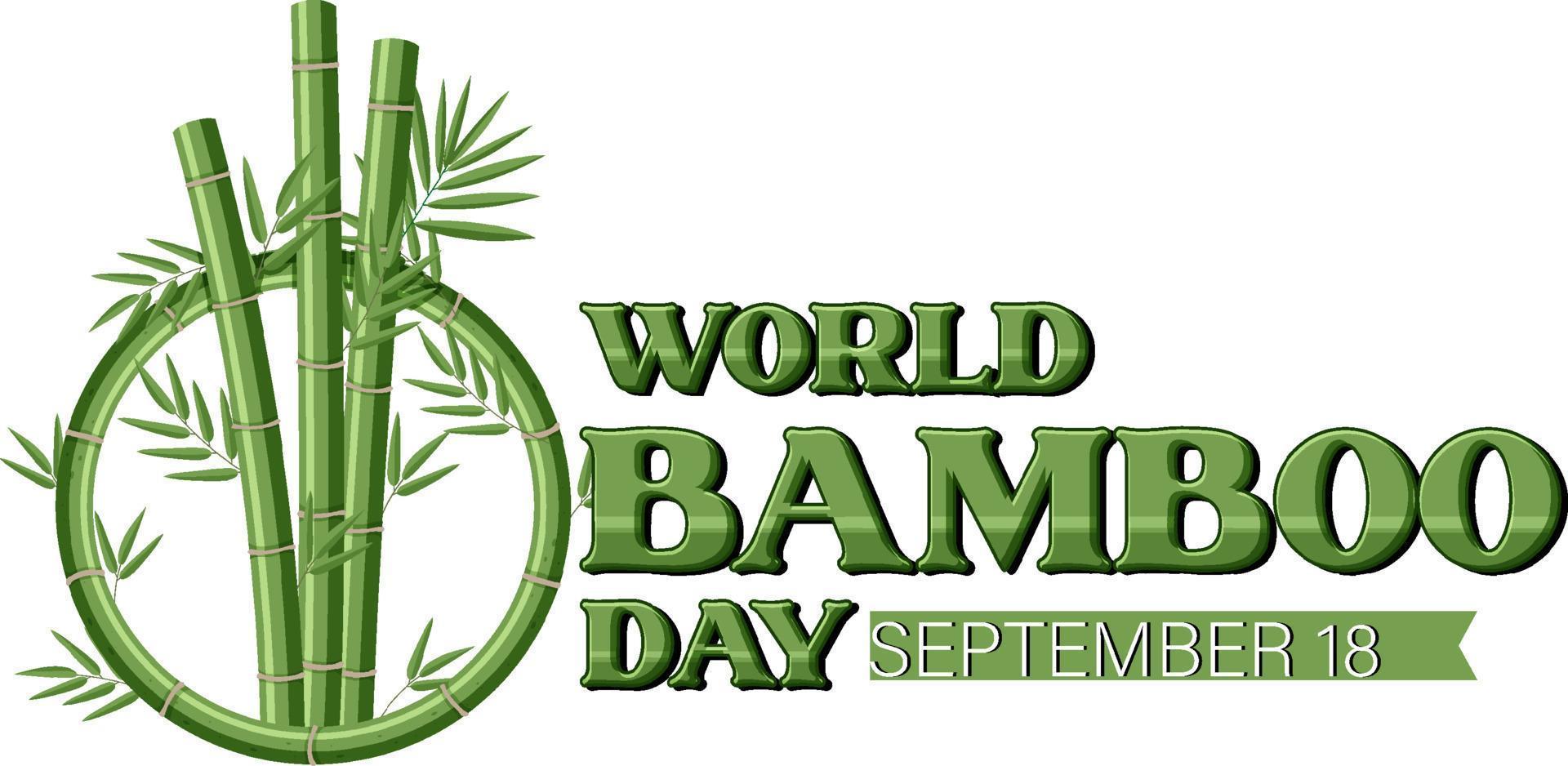 World Bamboo Day September 18 Banner Design vector