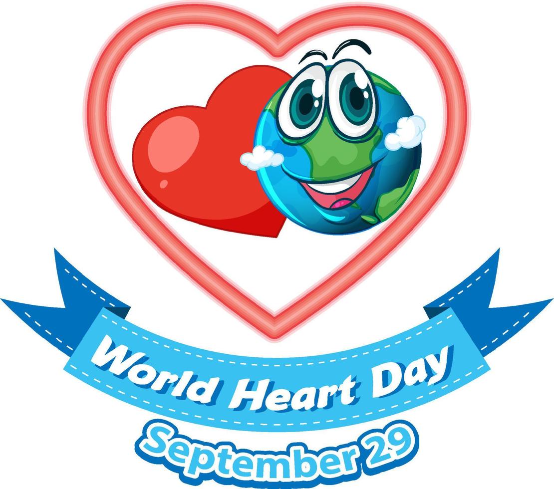 World Heart Day Banner Design vector