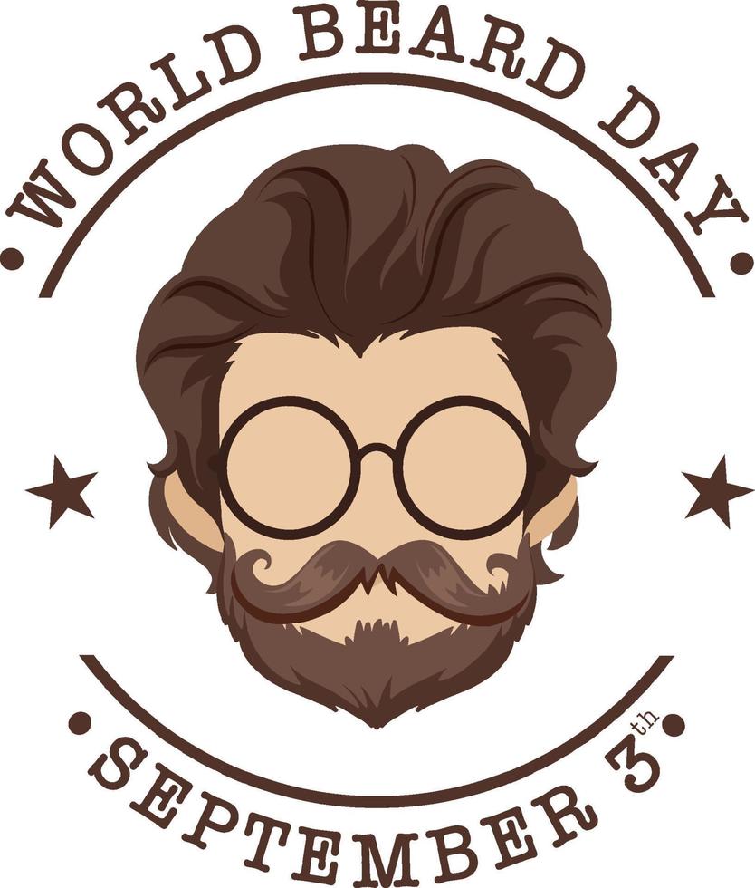 World Beard Day September 3 Banner vector