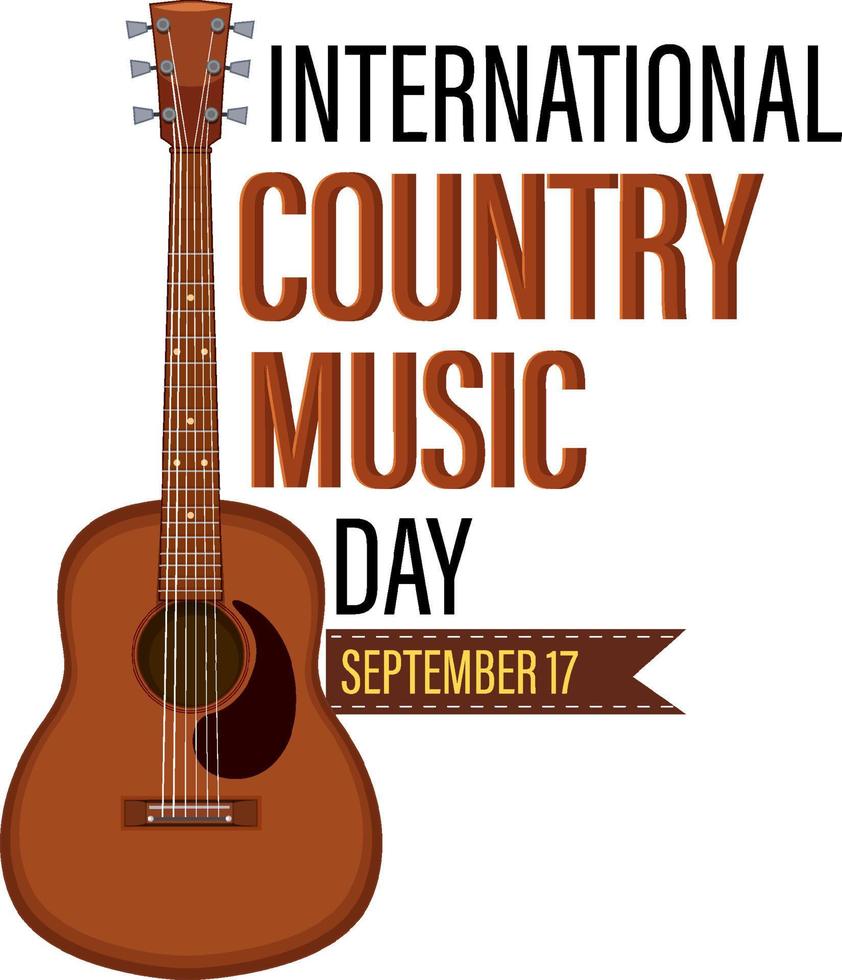 International Country Music Day Banner vector