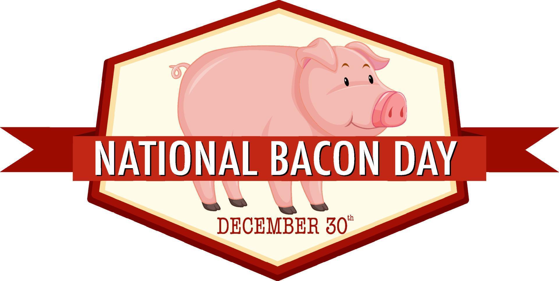 Banner of International bacon day vector