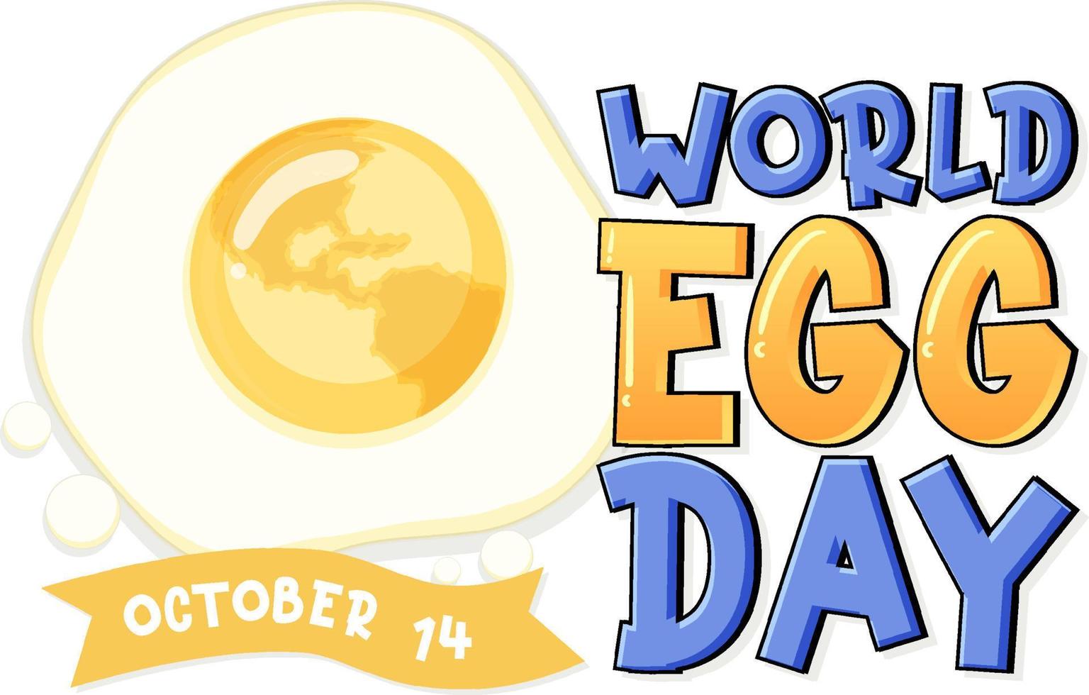 diseño de banner o logotipo del día mundial del huevo vector