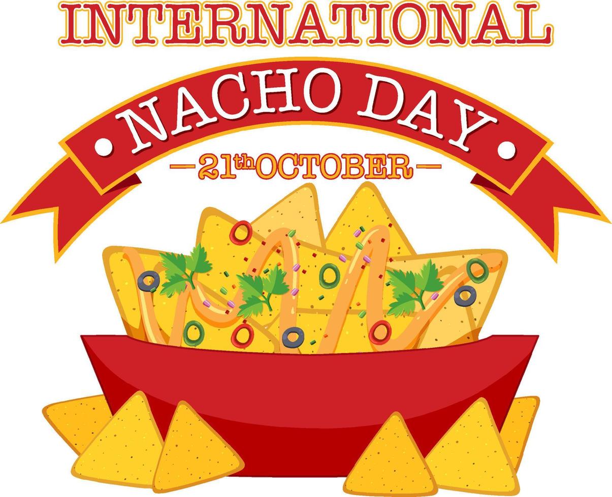 diseño del cartel del día internacional del nacho vector