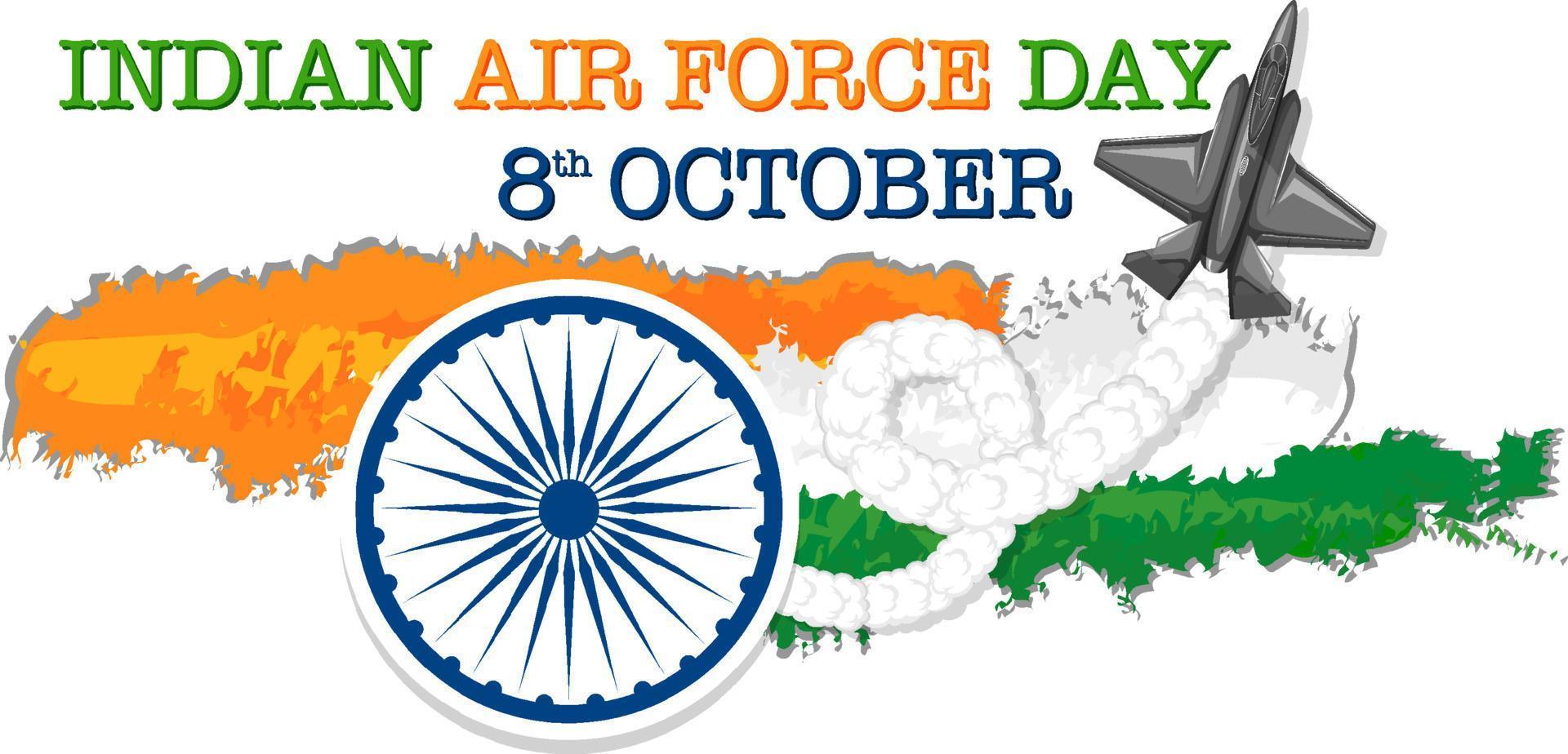 Indian Air Force Day Poster vector