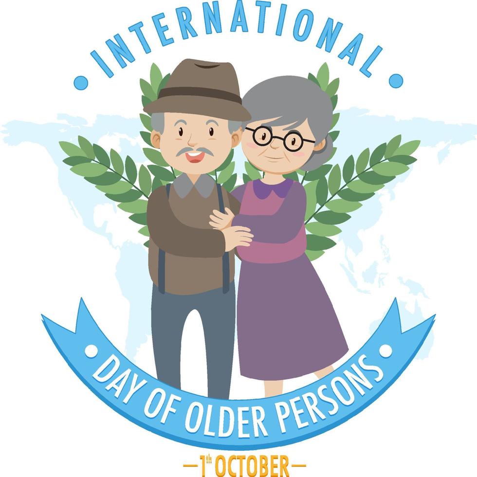 International day of older persons banner design vector