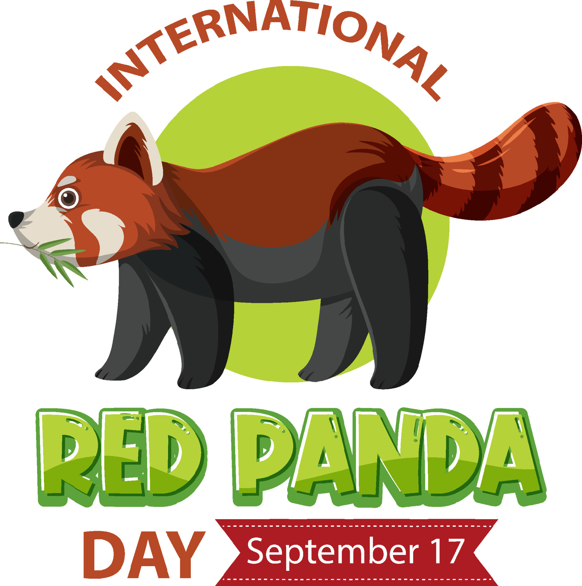 International Red Panda Day On September 17 9201504 Vector Art at Vecteezy