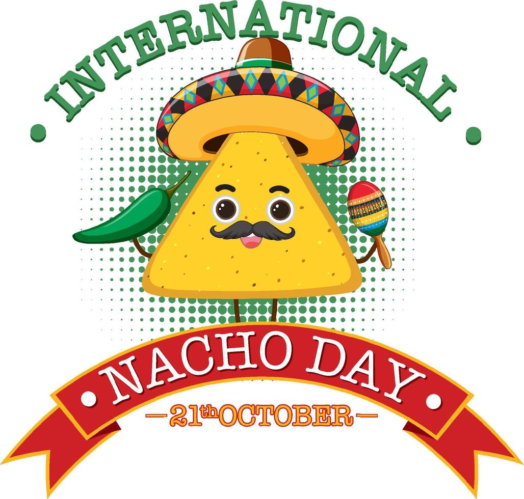 International Nacho Day Poster Design vector