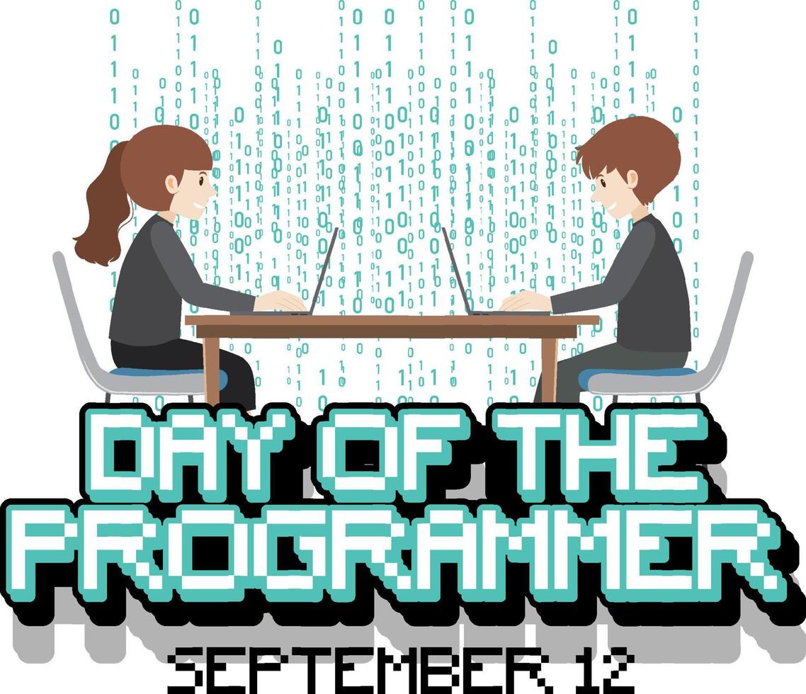 cartel del día del programador vector