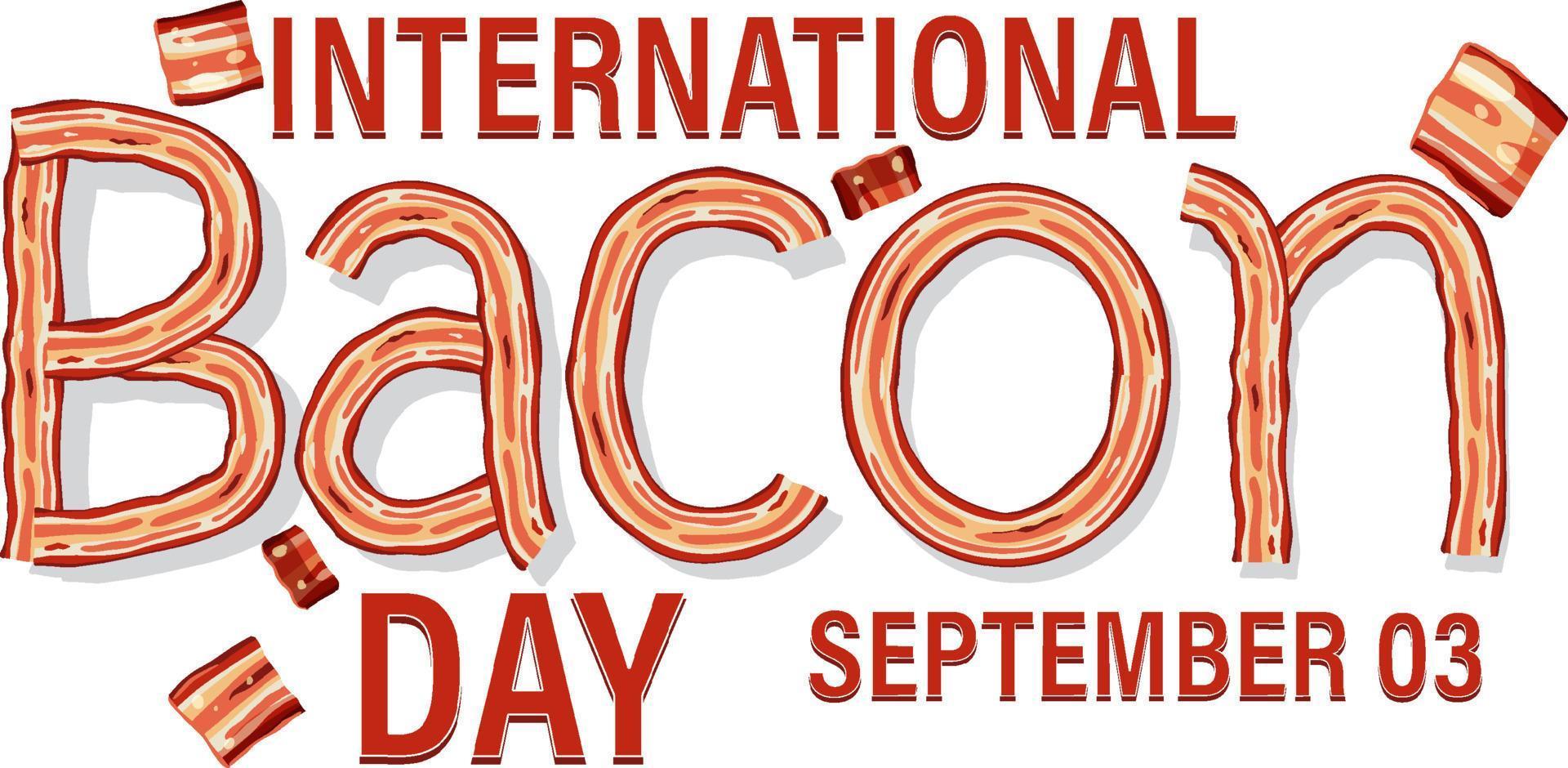 International bacon day poster template vector