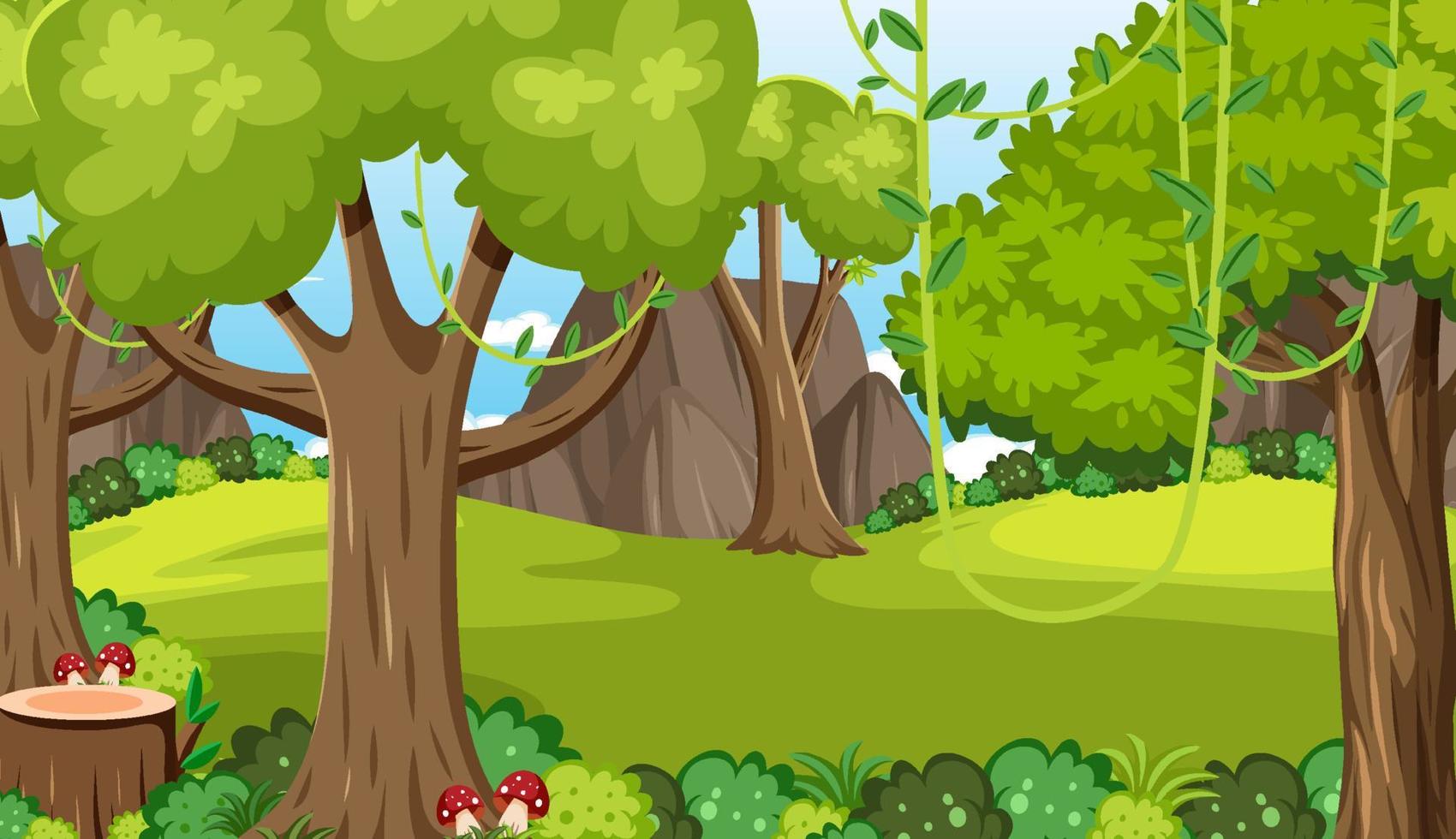 Nature forest background template vector