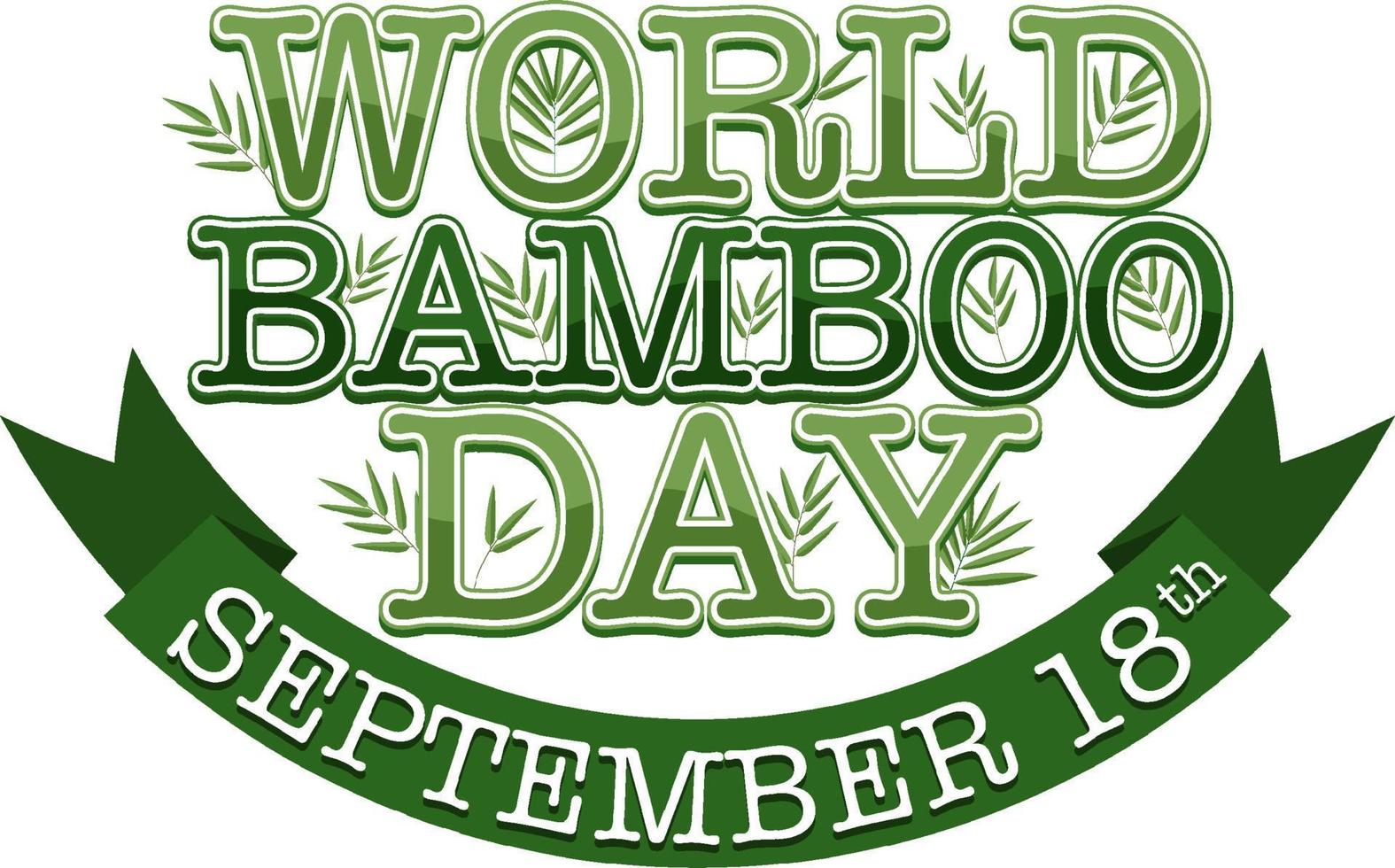 World Bamboo Day September 18 vector